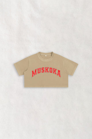 Muskoka Ultra Cropped Vintage Varsity Tee