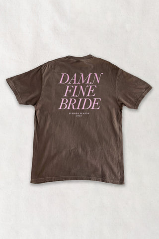 Damn Fine Bride Custom Wedding Year Vintage Wash Tee