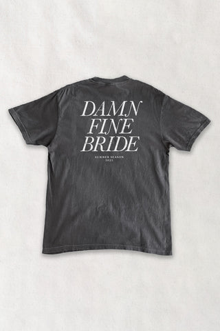 Damn Fine Bride Custom Wedding Year Vintage Wash Tee