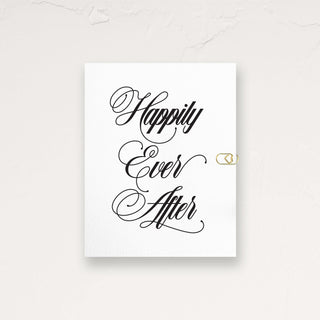 Happily Ever After Script Greeting Card