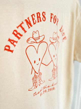 Partners for Life, Custom Wedding Date Tee