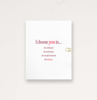 I Choose You, Love Card