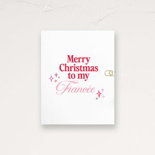 Merry Christmas to my Fiancé(e) Script Greeting Card