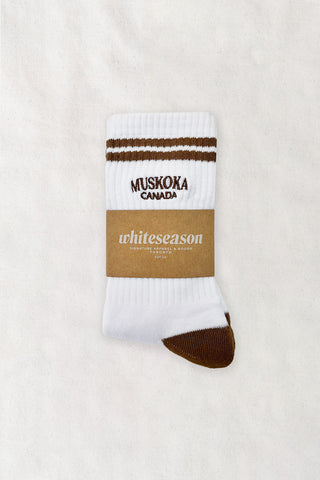 Muskoka Canada Embroidered Cotton Crew Socks