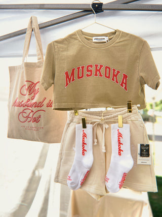 Muskoka Ultra Cropped Vintage Varsity Tee